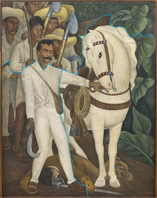 Diagram showing outlines of the three giornate of Agrarian Leader Zapata