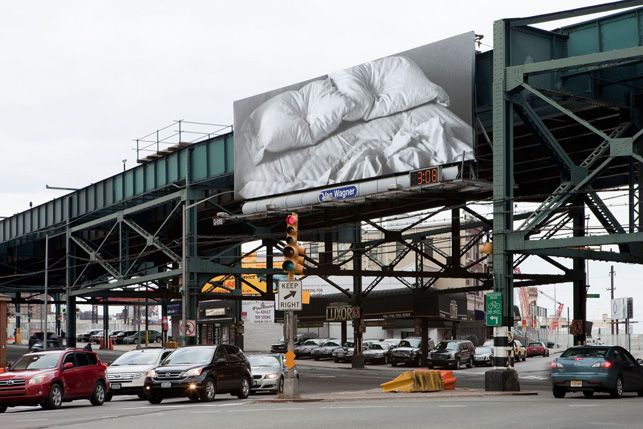 Felix Gonzalez-Torres. “Untitled.” 1991. Billboard, dimensions vary with installation. The Museum of Modern Art, New York. Gift of Werner and Elaine Dannheisser. © The Felix Gonzalez-Torres Foundation, New York. Installation view at Van Dam Street near Queens Boulevard, Queens (February 20–March 18, 2012), as part of Print/Out, The Museum of Modern Art, February 19–May 14, 2012. Photo by David Allison