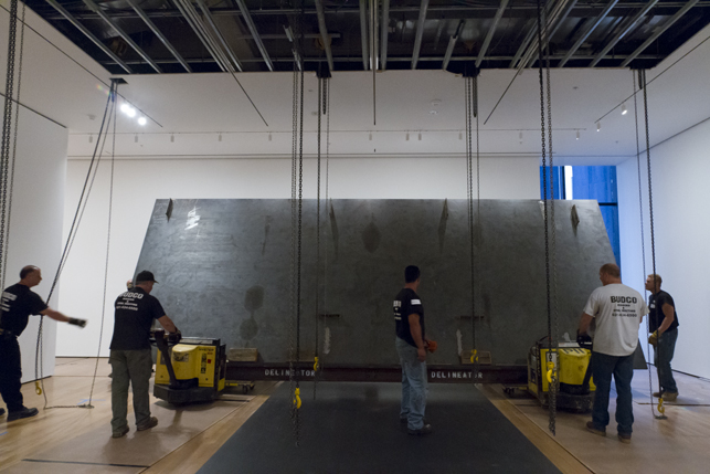 Installation of Richard Serra's Delineator at MoMA