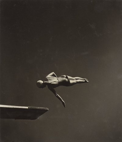 John Gutmann. Class (Olympic High Diving Champion, Marjorie Gestring). 1936. Gelatin silver print, 8 3/4 x 7 1/2" (22.2 x 19.1 cm). The Museum of Modern Art, New York. Thomas Walther Collection. Purchase. © 1998 Center For Creative Photography, Arizona Board of Regents