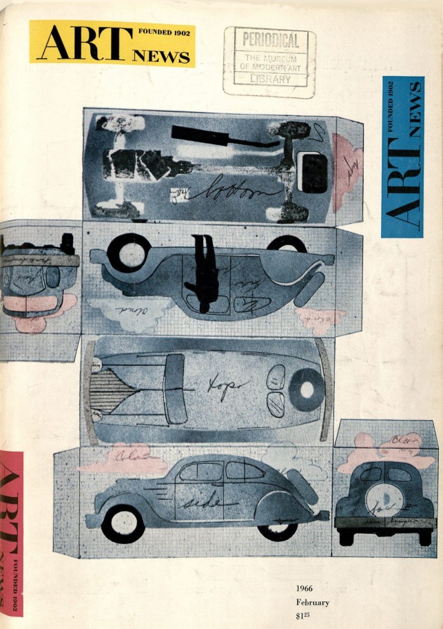 Claes Oldenburg, Airflow Box (Artnews cover), 1965