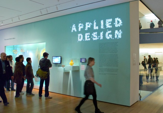 The title wall for <em>Applied Design</em>