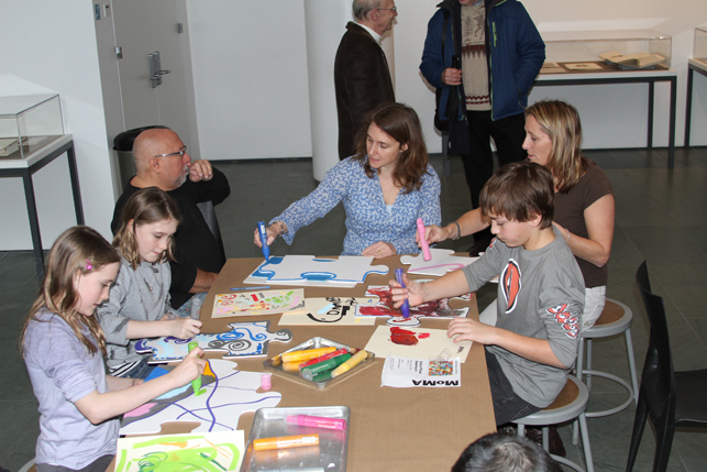 Participants designing their puzzle pieces