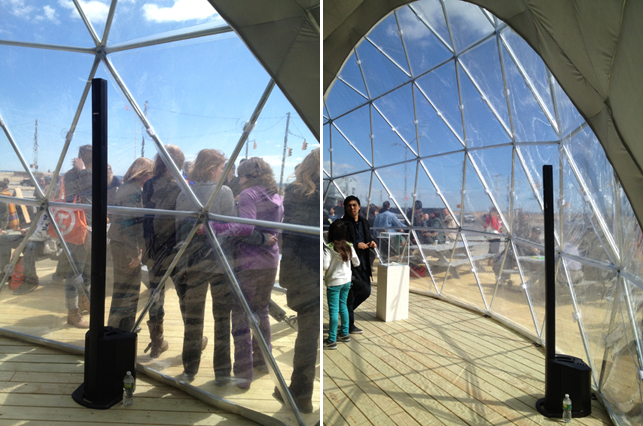 Dome 2 inside out. Photo by Pamela Popeson Dome 2 inside out. Photo by Pamela Popeson