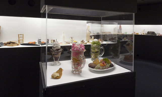 Claes Oldenburg. <i>Mouse Museum.</i> 1965–77. Wood and corrugated aluminum, plexiglas display cases with 385 objects, sound, 8' 7 9/16" x 31' 5" x 33' 7/16" (2.63 x 9.6 x 10.07 m). Installation view, The Museum of Modern Art, New York (April 14–August 5, 2013). On loan from the Austrian Ludwig Foundation, since 1991. © 1965–77 Claes Oldenburg. Photo by MoMA Imaging Services Dept. © 2013 The Museum of Modern Art