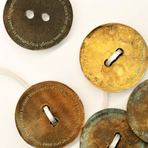 Like Believing in Stars that one sees though they ceased to exist thousands of years ago (bronze coins, 2006). Image courtesy of Caroline Woolard