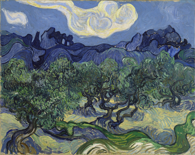 Vincent van Gogh. The Olive Trees. June-July 1889. Oil on canvas28 5/8 x 36" (72.6 x 91.4 cm). Mrs. John Hay Whitney Bequest