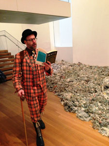 A Guerrila Reading by Stefan Sagmeister. Part of Uncontested Spaces: Guerrilla Readings in MoMA Galleries. June 5, 2013