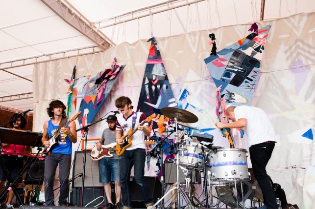 Delicate SteveFort Makers stage set design for Warm Up 2012 at MoMA PS1. Photo: Charles Roussel