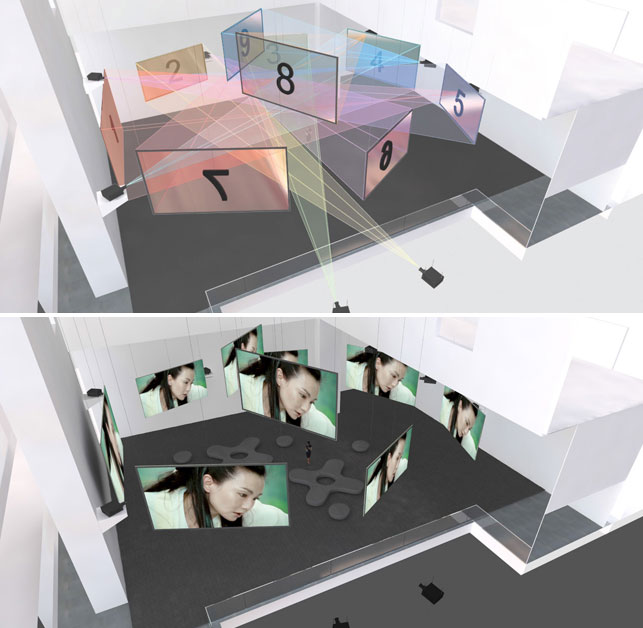 Previsualization of Isaac Julien's Ten Thousand Waves at MoMA. Rendering by Aaron Harrow