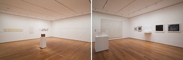 Installation view of There Will Never Be Silence: Scoring John Cage's 4'33", The Museum of Modern Art, New York, October 12, 2013–June 22, 2014