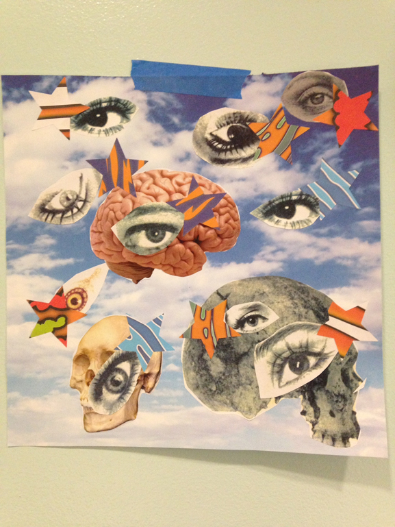 A participant's finished collage. Photo: Rachel Ropeik