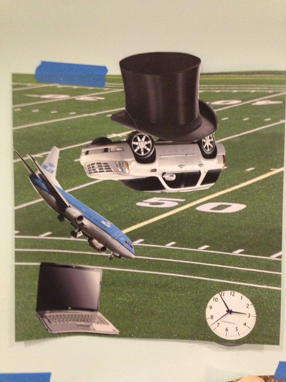 A participant's finished collage. Photo: Rachel Ropeik