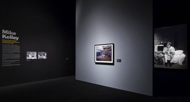 Installation view of Mike Kelley: Extracurricular Activity Projective Reconstruction #1 (A Domestic Scene)