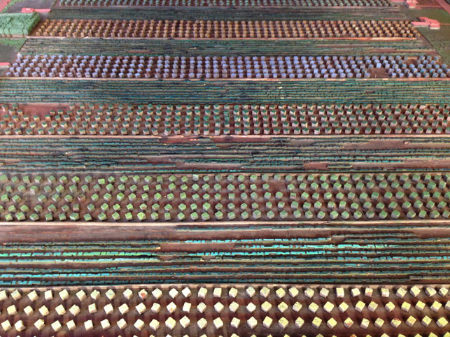 Detail of agriculture on model, exhibiting several losses