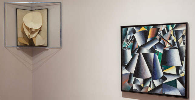 A view of Russian avant-garde works in MoMA's fifth-floor Painting and Sculpture Galleries