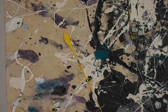 A combination of cleaning and retouching yield a more even tonality to the canvas as a whole