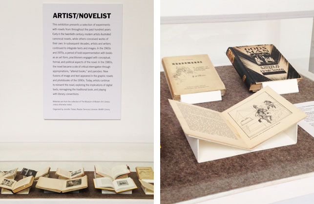 Installation view of <i>Artist/Novelist</i>, The Museum of Modern Art, January 8–March 31, 2014. Photo: Jennifer Tobias