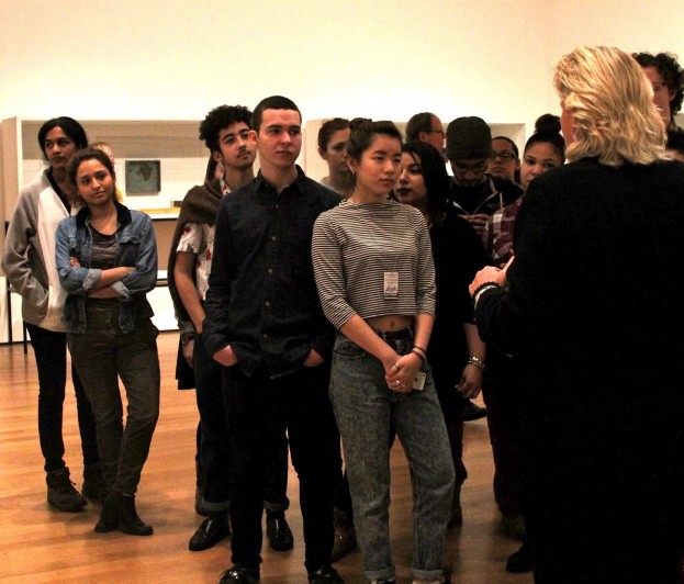 The author, center, contemplating his next move as an international art thief during his Security tour