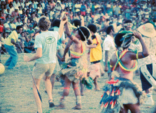Sigmar Polke. Still from Papua. 1980–81. 16mm film transferred to video (color and black-and-white, silent), 29:51 min. Private collection. © 2014 The Estate of Sigmar Polke/Artists Rights Society (ARS), New York/VG Bild-Kunst, Bonn, Germany