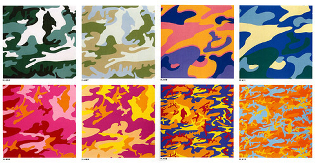 Andy Warhol. Camouflage. 1987. Portfolio of eight screenprints, composition (each): 38 x 38" (96.5 x 96.5 cm); sheet (each): 38 x 38" (96.5 x 96.5 cm). Publisher:The artist. Printer: Rupert Jasen Smith, New York. Edition: 80 The Museum of Modern Art, New York. John B. Turner Fund. © 2014 Andy Warhol Foundation for the Visual Arts/Artists Rights Society (ARS), New York
