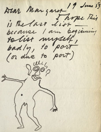 Letter from Alexander Calder to Museum staff, dated June 19, 1953. IC/IP, I.A.388. The Museum of Modern Art Archives