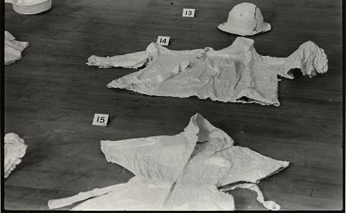 Installation view of the MoMA PS1 exhibition, Fashion (Winter 1982): Willi Smith: Art as Damaged Goods (January 17–March 14, 1982). Photograph by Kim Steele. MoMA PS1 Archives, I.A.656.