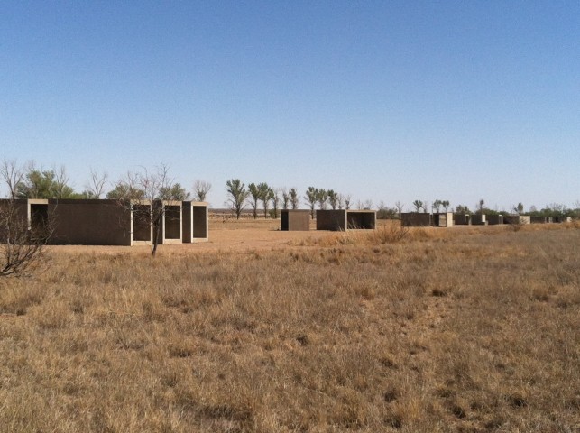 Donald Judd. 15 untitled works in concrete. 1980–1984. The Chinati Foundation, Marfa