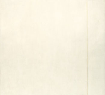 Barnett Newman. The Voice. 1950. Egg tempera and enamel on canvas, 8' 1/8" x 8' 9 1/2" (244.1 x 268 cm). The Museum of Modern Art, New York. The Sidney and Harriet Janis Collection. © 2014 Barnett Newman Foundation/Artists Rights Society (ARS), New York