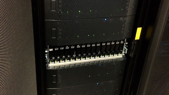 A close-up of one of the servers currently used to store our digital collections. Photo: Ben Fino-Radin