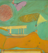 Oil on composition board 
31 1/4 x 52 1/2" (79.4 x 133.4cm) 
Private Collection 
The Willem de Kooning Foundation/Artists Rights Society (ARS), New York
