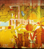 Calcimine and charcoal on canvas 
182 x 210" (462.3 x 533.4 cm) 
The Allan Stone Collection 
© 2011 The Willem de Kooning Foundation / Artists Rights Society (ARS), New York
