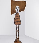 Street Chick (Hanging)
Date: 1960
Medium: Burlap, muslin, cardboard, wood, string, painted with casein
Dimensions: 10' x 38" x 15" (304.8 x 96.5 x 38.1 cm)
Credit Line: Museum Ludwig Cologne / Peter und Irene Ludwig Stiftung
