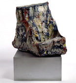 Cash Register
Date: 1961
Medium: Muslin soaked in plaster over wire, painted with enamel
Dimensions: 27 3/4 x 28 1/4 x 38 1/4" (70.5 x 71.8 x 97.2 cm)
Credit Line: Courtesy Locksley Shea Gallery
