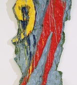 Red Tights with Fragment 9
Date: April 1961
Medium: Muslin soaked in plaster over wire frame, painted with enamel
Dimensions: 69 5/8 x 34 1/4 x 8 3/4" (176.7 x 87 x 22.2 cm)
Credit Line: Gift of G. David Thompson
MoMA Number: 387.1961
