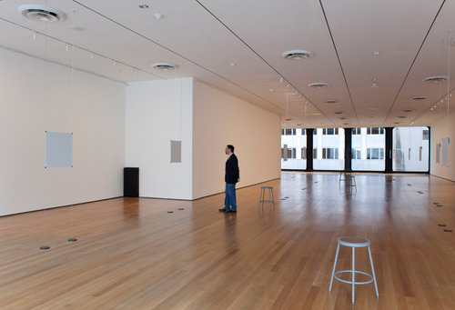 Bruce Nauman. <i>Days</i> (installation view). 2009. One audio source consisting of seven stereo audio files, fourteen speakers, two amplifiers, and additional equipment. Dimensions variable. Audio (fourteen channels). Continuous play. The Museum of Modern Art, New York (Committee on Painting and Sculpture Funds, Gift of The Mimi and Peter Haas Fund, Agnes Gund, The Hess Foundation, Michael Ovitz, Jerry I. Speyer, Marie-Jos&eacute;e and Henry R. Kravis Foundation, Donald B. Marron, and The Jill and Peter Kraus Contemporary Acquisition Fund) and Emanuel Hoffmann Foundation, Basel, Switzerland.