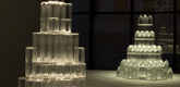 Josiah McElheny. <em>The Alpine Cathedral and the City-Crown,</em> 2007. Installation of glass, metal, wood, Plexiglas, colored electric lights, 14' x 8' x 9' 9". Courtesy of the artist and Andrea Rosen Gallery, New York, and Donald Young Gallery, Chicago. Photo: Robin Holland
