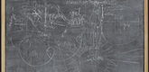 Joseph Beuys. <i>Untitled (Sun State)</i>. 1974. Chalk on painted board with wood frame, 47 1/2 x 7 11/8" (120.7 x 180.7 cm). The Museum of Modern Art. Gift of Abby Aldrich Rockefeller (by exchange) and acquired through the Lillie P. Bliss Bequest (by exchange). &copy; 2007 Artists Rights Society (ARS), New York/VG Bild-Kunst, Bonn