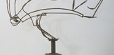 David Smith. <i>Australia</i>. 1951. Painted steel on cinder block base, overall 6' 7 1/2" x 8' 11 7/8" x 16 1/8" (202 x 274 x 41 cm); base 17 1/2 x 16 3/4 x 15 1/4" (44.5 x 42.5 x 38.7 cm). The Museum of Modern Art. Gift of William Rubin