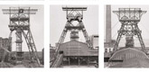 Bernd and Hilla Becher. <i>Winding Towers, Belgium, Germany.</i> 1971&ndash;91. Gelatin silver prints, each 15 3/4 x 12 1/8" (40 x 30.8 cm). Lent by Hilla Becher. Courtesy Sonnabend Gallery, New York. &copy; Hilla Becher
