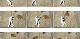 Robin Rhode. <i>Stone Flag</i>. 2004. Nine chromogenic color prints, each 12 1/16 x 18 1/16" (30.6 x 45.8 cm). The Museum of Modern Art, New York. Fund for the Twenty-First Century. &copy; 2005 Robin Rhode