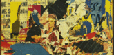 Jacques de la Villegl&eacute;. <i>122 rue du Temple</i>. 1968. Torn and collaged painted and printed paper on linen, 62 5/8" x 6' 10 3/4" (159.2 x 210.3 cm). Gift of Joachim Aberbach (by exchange). &copy; 2004 Artists Rights Society (ARS), New York/ADAGP, Paris