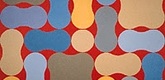 Tony Smith. <i>Louisenberg</i>. 1953&ndash;54/68. Acrylic on canvas, 8' 3 3/4" x 11' 7 3/4" (253.4 x 355 cm). Tony Smith Estate, New York. Photo: Thomas Powel. &copy; 1998 Tony Smith Estate/Artists Rights Society (ARS), New York