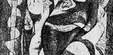 Jackson Pollock. <i>Untitled (8.</i>. 1944&ndash;45. Engraving and drypoint, printed in black, 11 13/16 x 8 13/16" (30 x 22.8 cm). Gift of Lee Krasner Pollock