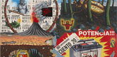 David Wojnarowicz. <i>Fire.</i> 1987. Synthetic polymer paint and pasted paper on plywood, two panels, 6 x 8' (182.9 x 243.8 cm). The Museum of Modern Art, New York. Gift of Agnes Gund and Barbara Jakobson Fund. &copy; 2008 Estate of David Wojnarowicz