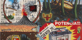 David Wojnarowicz. <I>Fire</I>. 1987. Synthetic polymer paint and pasted paper on plywood, two panels, 6 x 8' (182.9 x 243.8 cm). The Museum of Modern Art, New York. Gift of Agnes Gund and Barbara Jakobson Fund. &copy; 2008 Estate of David Wojnarowicz