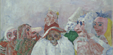 James Ensor. <i>Masks Confronting Death.</i> 1888. Oil on canvas, 32 x 39 1/2" (81.3 x 100.3 cm). The Museum of Modern Art, Mrs. Simon Guggenheim Fund