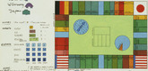 Öyvind Fahlström. <i> Plan for World Trade Monopoly </i> 1970. Cut–and–pasted paper with synthetic polymer paint, ink, and colored pencil on paper. 16 5/8 x 14" (42 x 35.3 cm). The Museum of Modern Art, New York. Mrs. Bertram Smith Fund &copy; 2009 Öyvind Fahlström / Artists Rights Society (ARS), New York / VG Bild-Kunst, Germany.