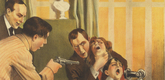 Poster for <i>Bout-de-Zan et le crime au telephone</i> (1914, France, Gaumont, Directed by Louis Feuillade). 
Lithograph, 40 x 30" (101.6 x 76.2 cm). Department of Film Collection
