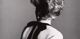 Irving Penn. <i>Woman with Bare Back, New York.</i> 1961. Gelatin silver print, 13 5/8 x 13 11/16" (34.6 x 34.7 cm). The Museum of Modern Art, New York. Gift of the photographer. Copyright by The Irving Penn Foundation